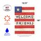 Patriotic Welcome Friends Decorative Patriotic Double Sided Flag